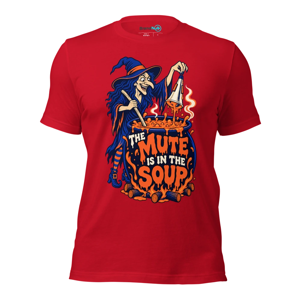 THE MUTE IS IN THE SOUP T Shirt Red Front