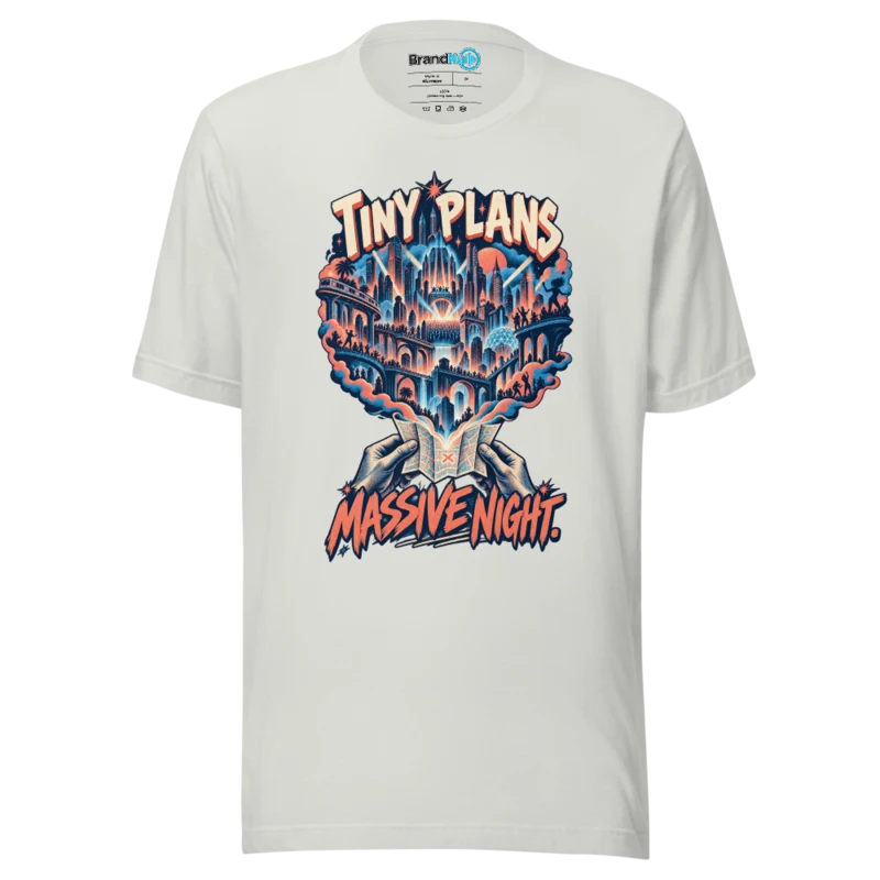 Tiny Plans Massive Night T Shirt - Asphalt