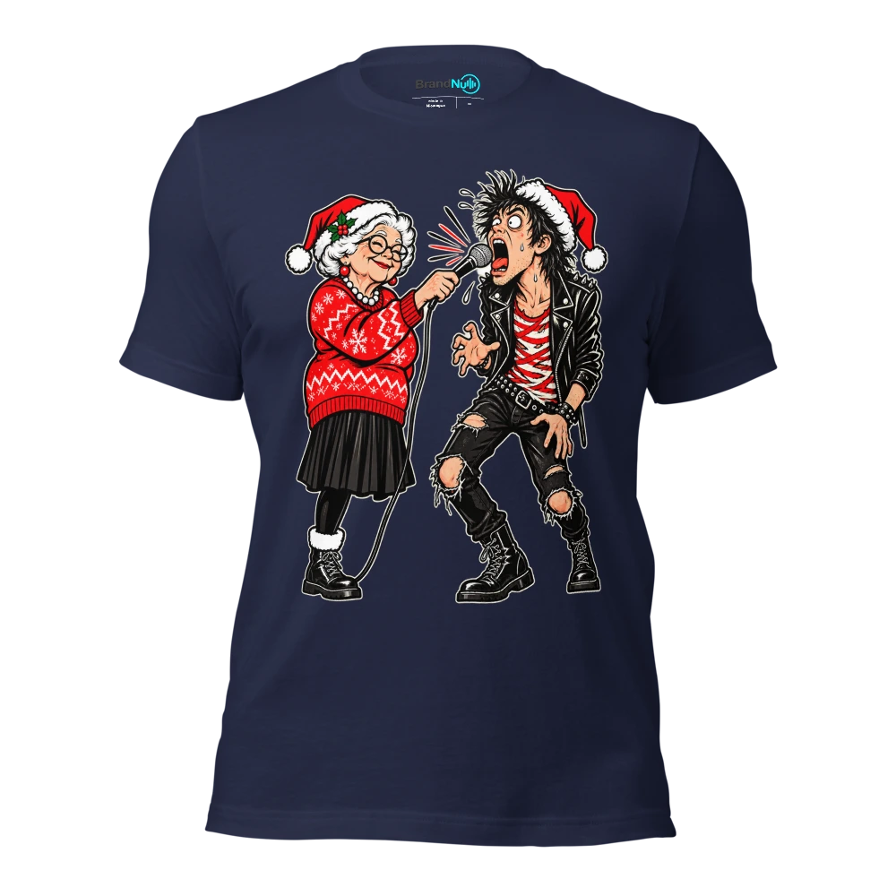 MY NAN HAS BETTER MIC DISCIPLINE T Shirt Navy Front
