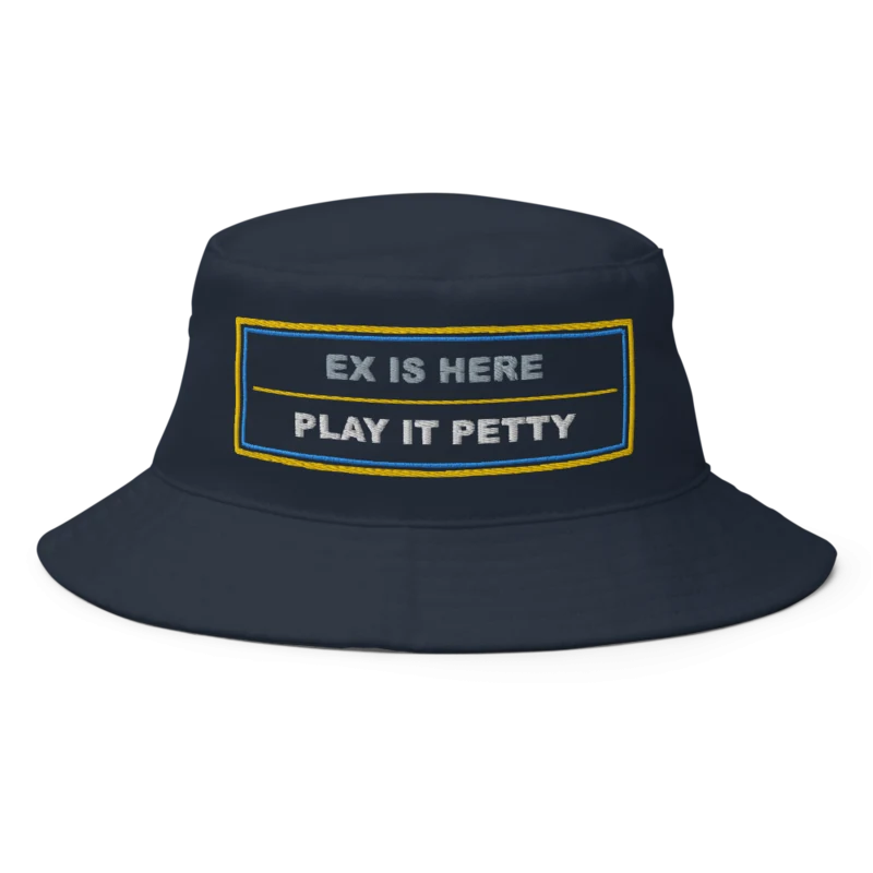 Ex Is Here Play It Petty Bucket Hat - Navy