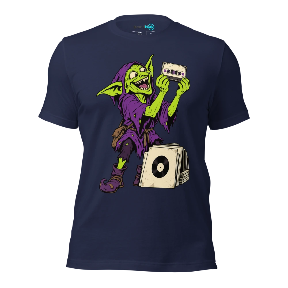 THE ARCHIVE GOBLIN HAS FOUND MY FIRST DEMO T Shirt Navy Front