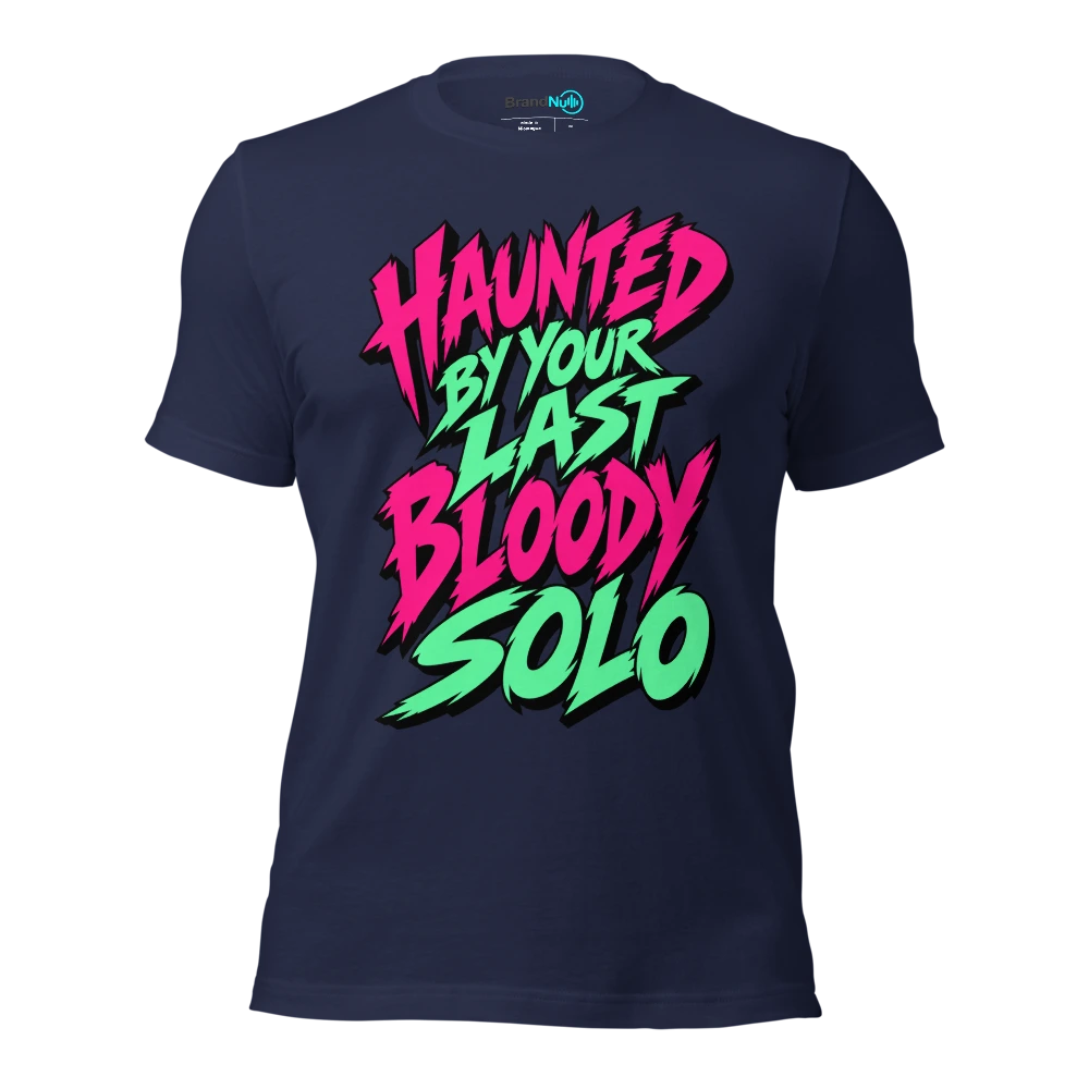 HAUNTED BY YOUR LAST BLOODY SOLO T Shirt Navy Front