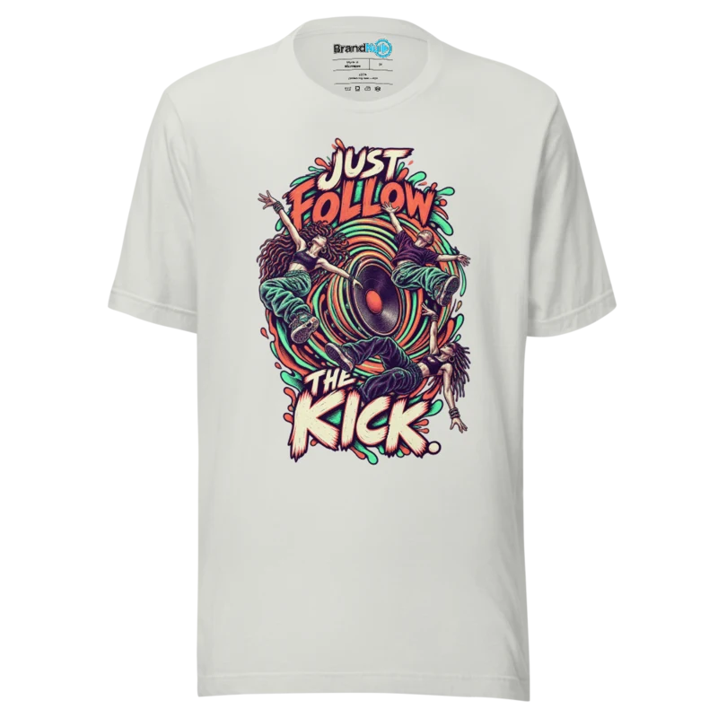 Just Follow The Kick T Shirt - Asphalt