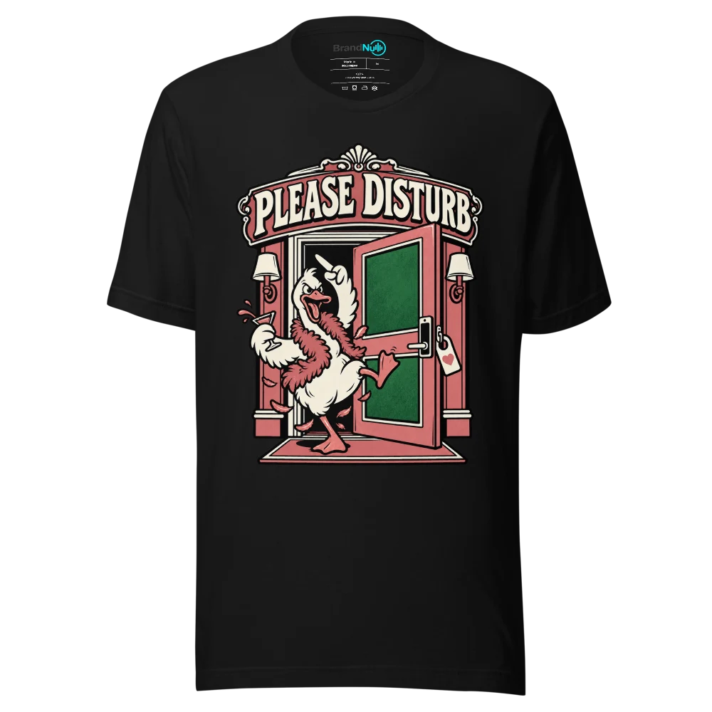 PLEASE DISTURB T Shirt Black Front