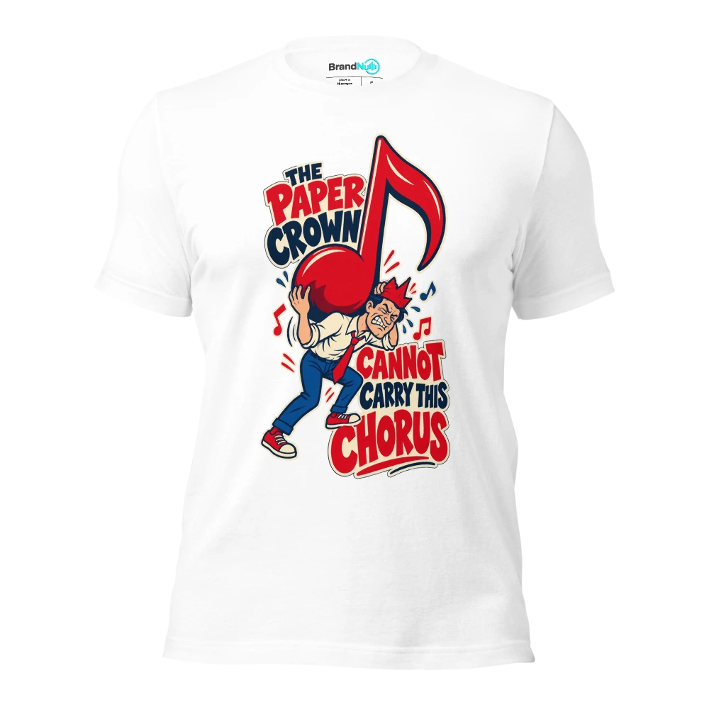 THE PAPER CROWN CANNOT CARRY THIS CHORUS T Shirt White Front