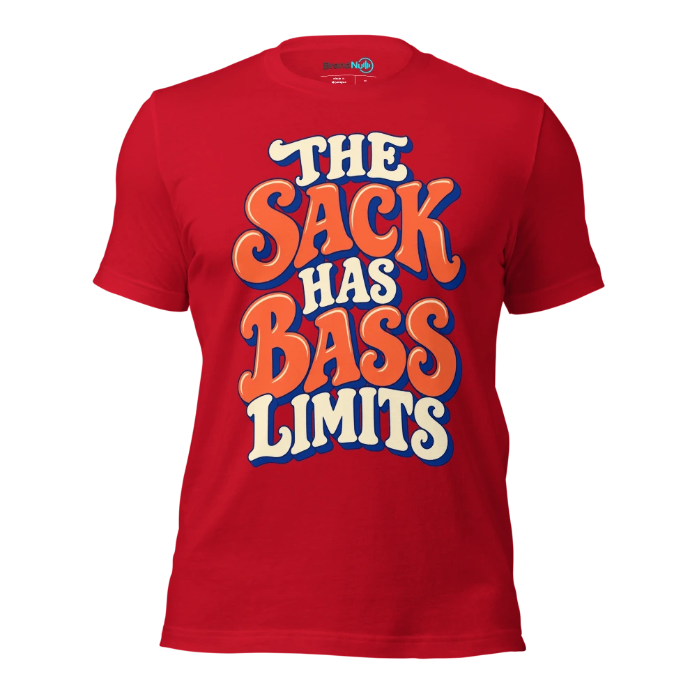 THE SACK HAS BASS LIMITS T Shirt Red Front