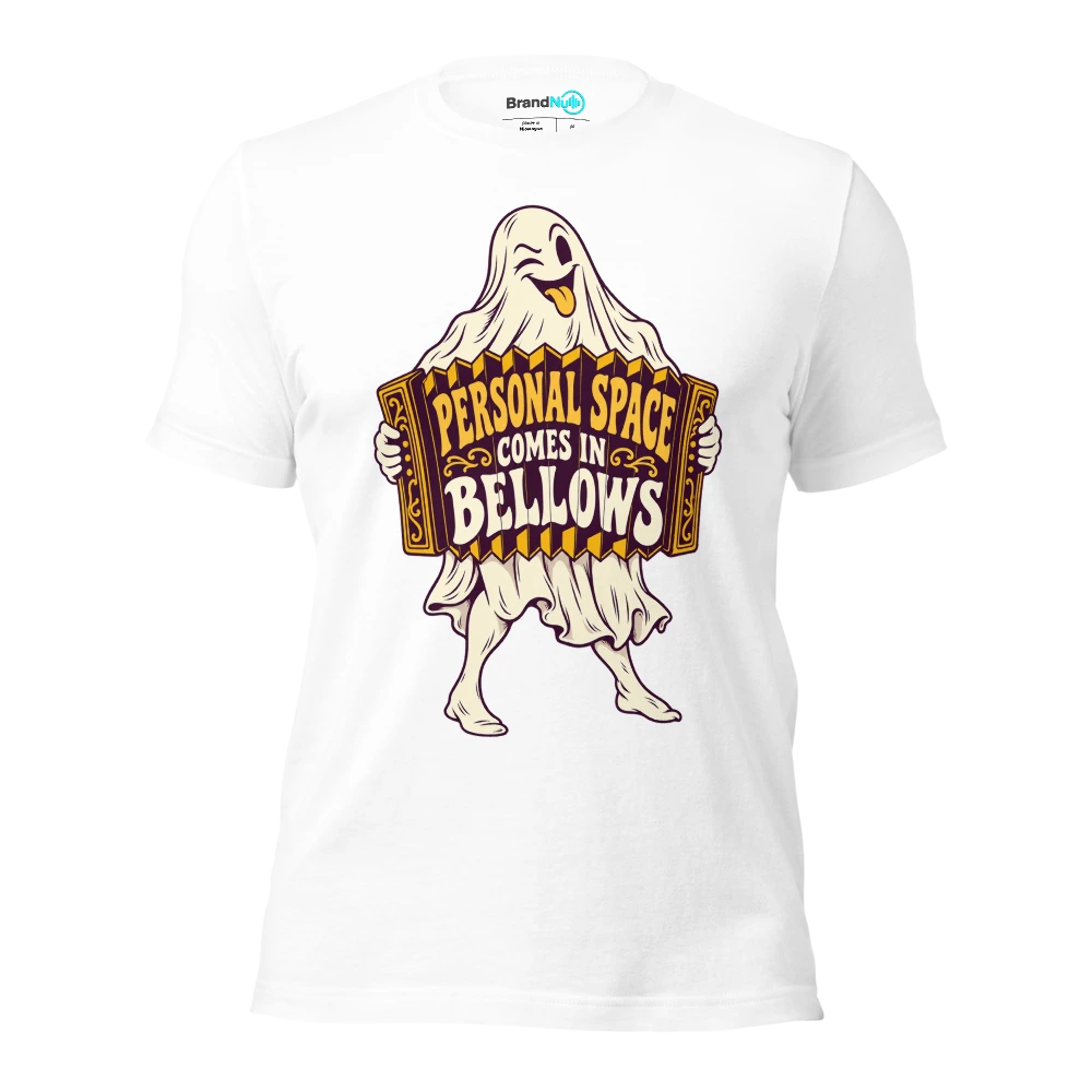 PERSONAL SPACE COMES IN BELLOWS T Shirt White Front