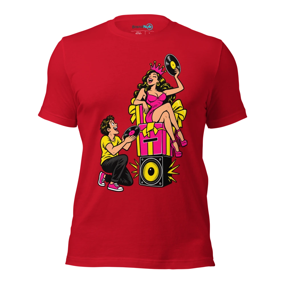 THE REQUEST BOX HAS BECOME A BIRTHDAY THRONE T Shirt Red Front