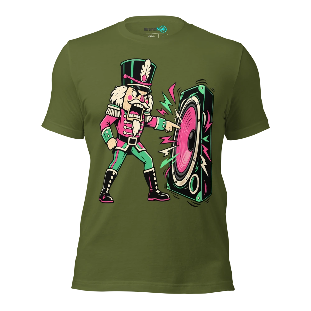 THE NUTCRACKER HAS REQUESTED A HARDER DROP T Shirt Olive Front