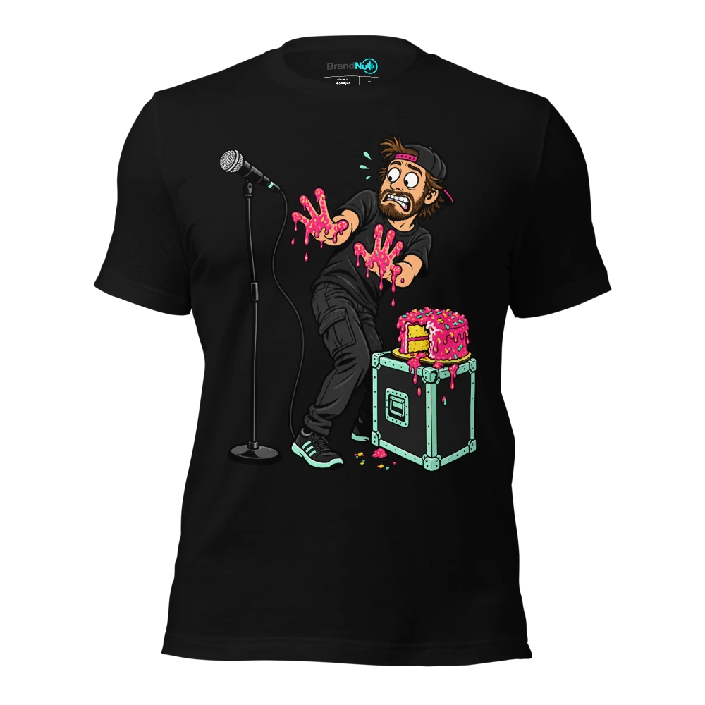 THE SOUND ENGINEER GOT CAKE ON THE FADER HAND T-SHIRT