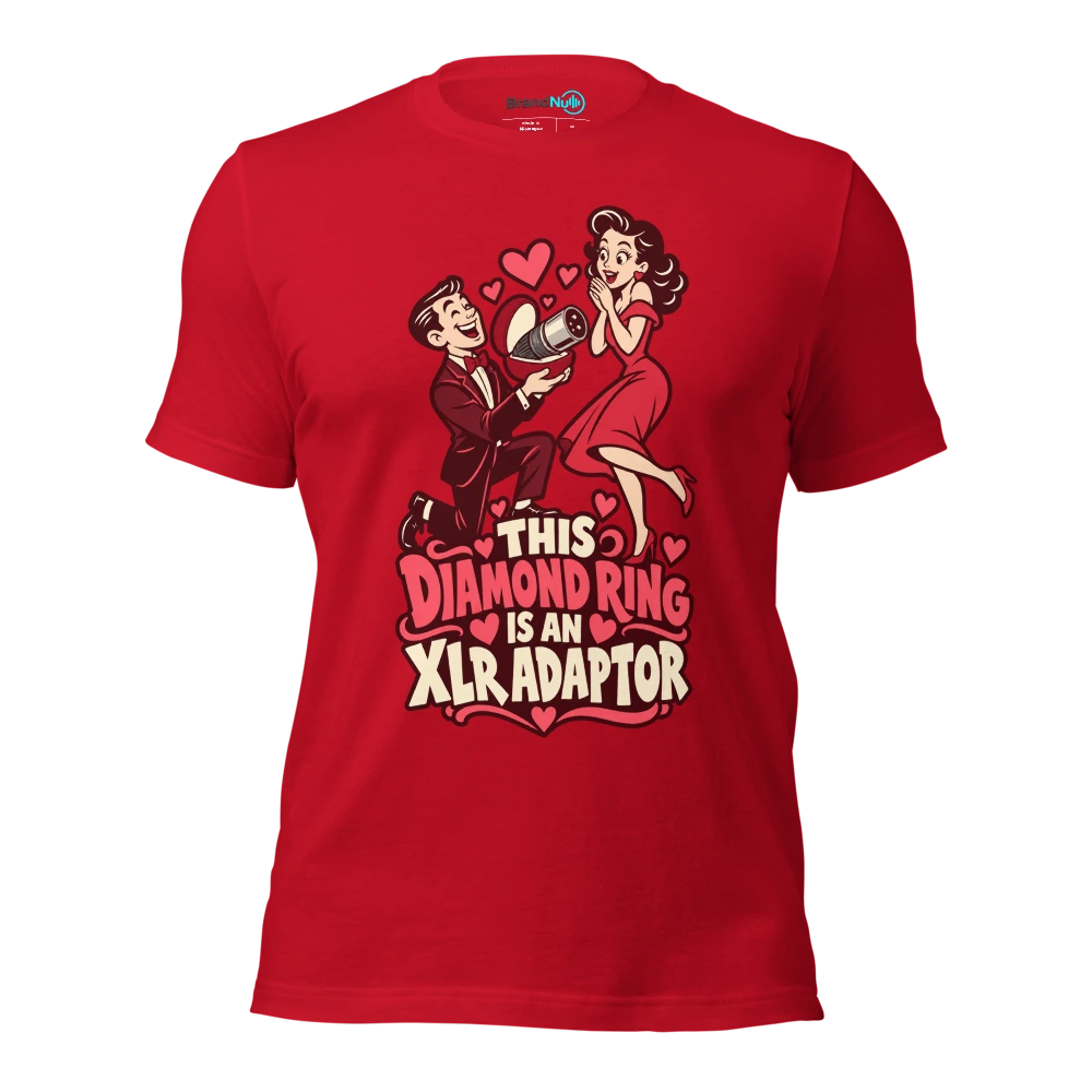 THIS DIAMOND RING IS AN XLR ADAPTOR T Shirt Red Front