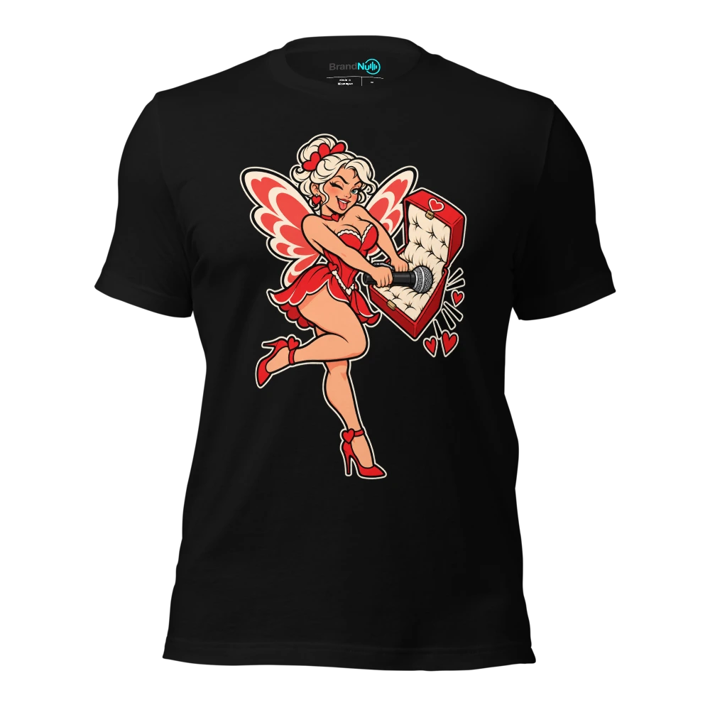 THE LOVE FAIRY HAS MUTED THE HARMONY T Shirt Black Front