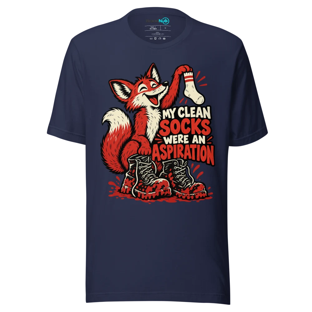 MY CLEAN SOCKS WERE AN ASPIRATION T Shirt Navy Front