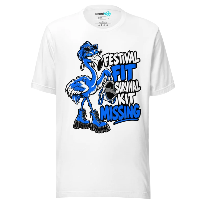 FESTIVAL FIT SURVIVAL KIT MISSING T Shirt - White