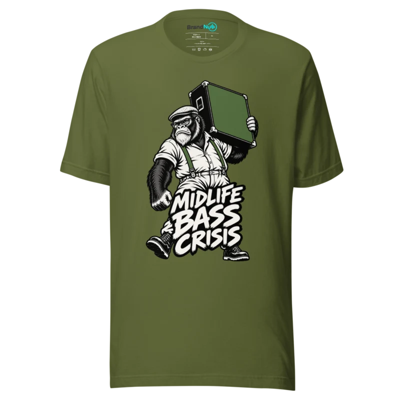 MIDLIFE BASS CRISIS T Shirt - Olive