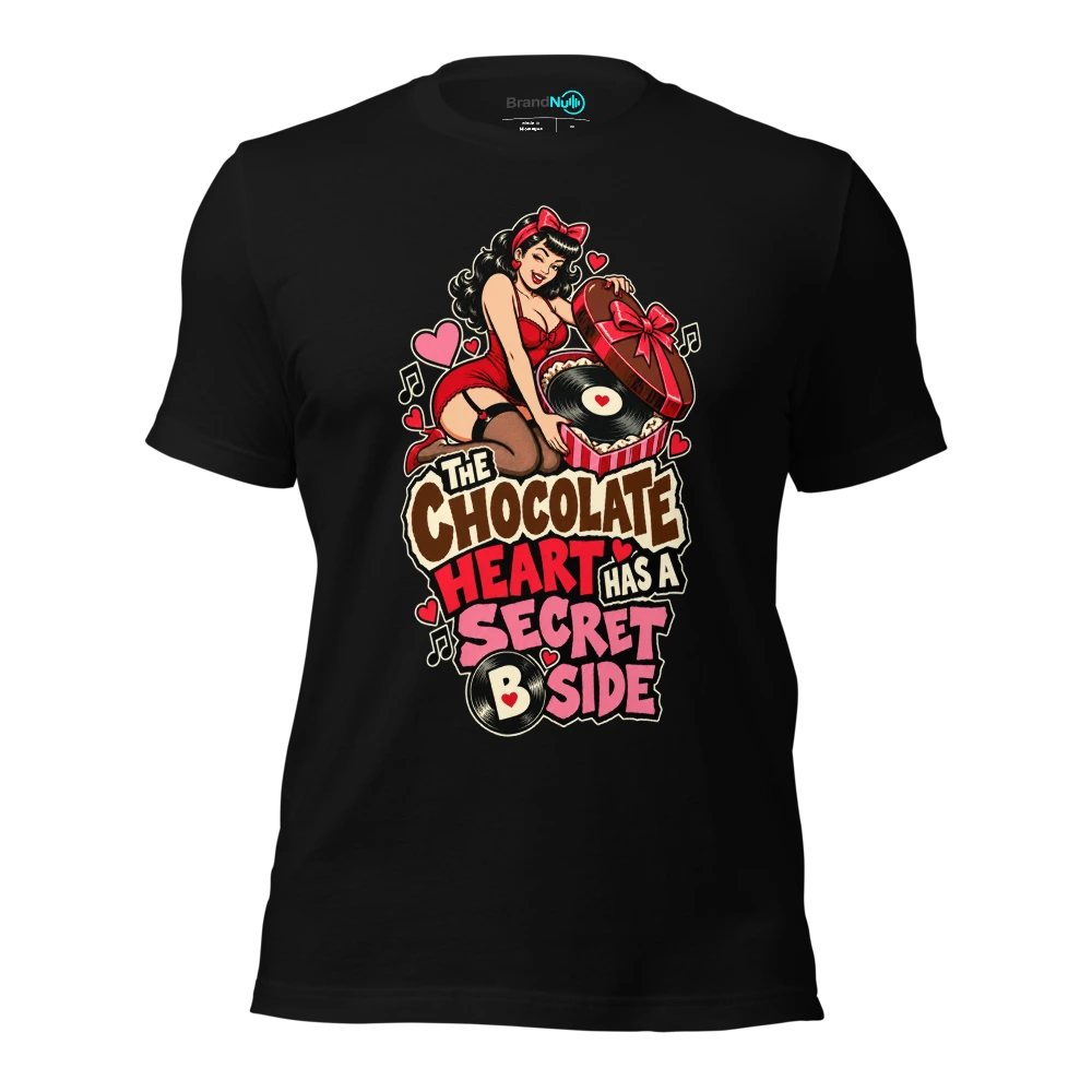 THE CHOCOLATE HEART HAS A SECRET B SIDE T-SHIRT