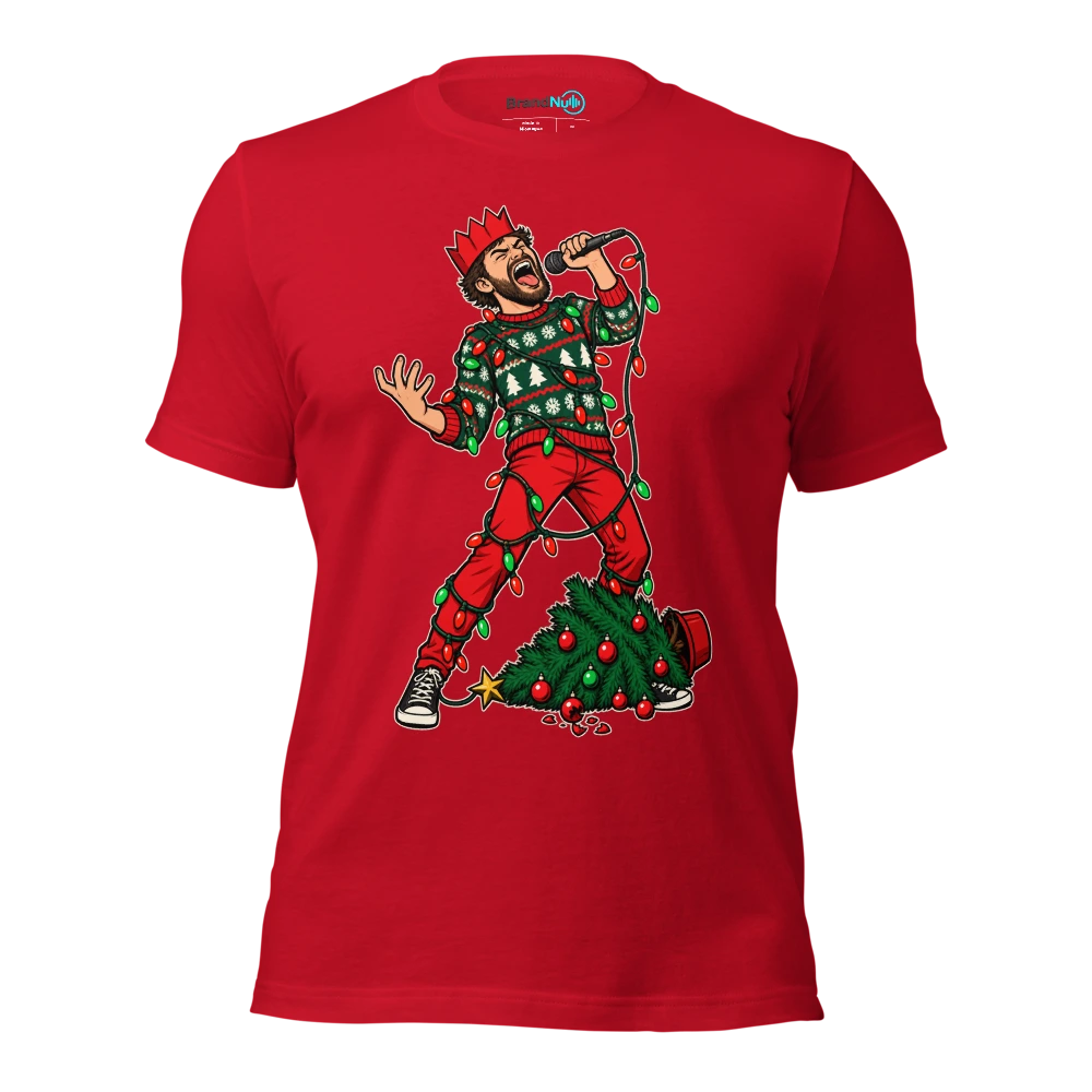 FESTIVE DRESS CODE EMOTIONAL DAMAGE OPTIONAL T Shirt Red Front