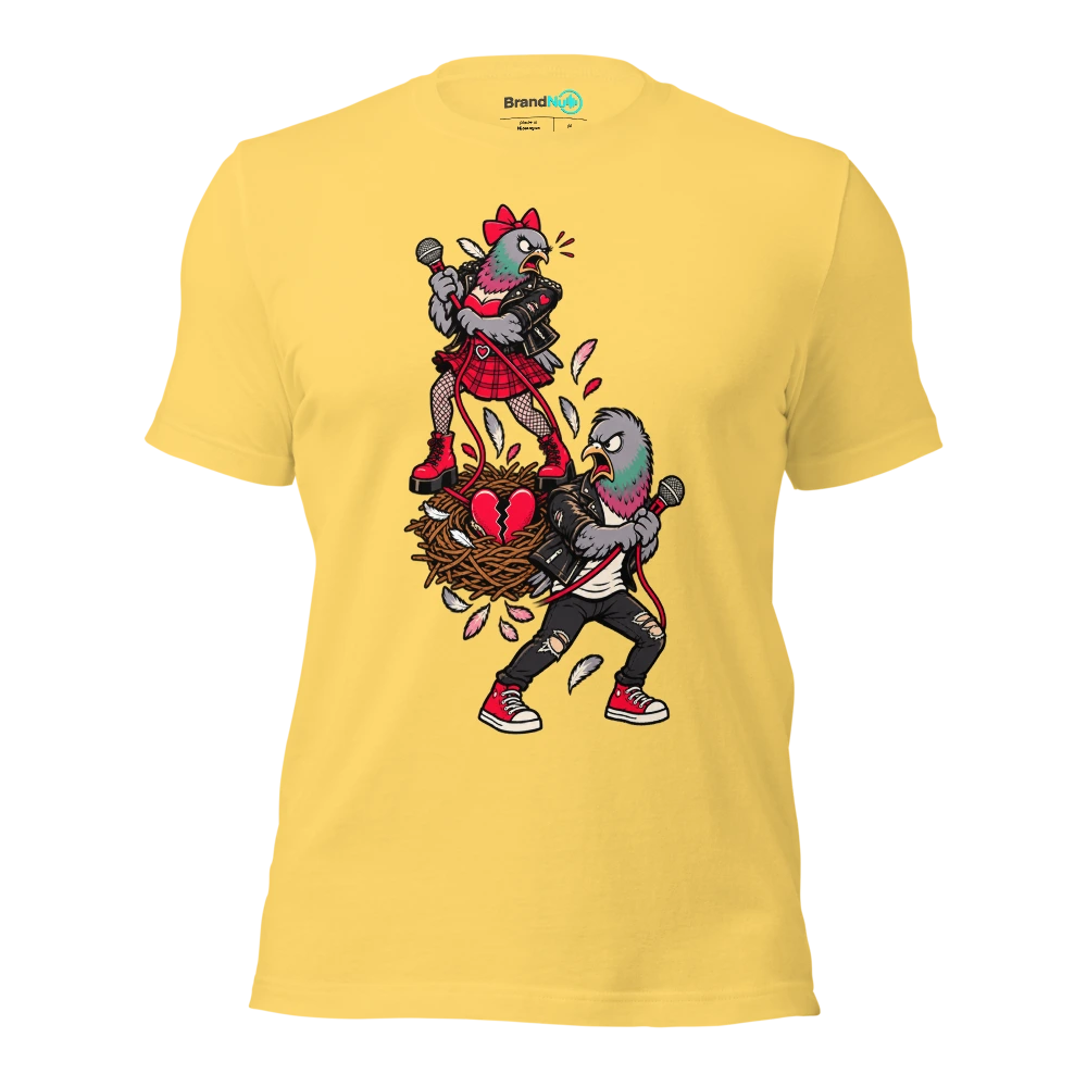 THE PIGEON PAIR HAS SPLIT OVER CREATIVE DIFFERENCES T Shirt Yellow Front