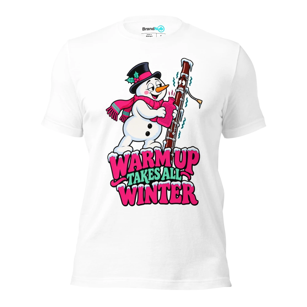 WARM UP TAKES ALL WINTER T Shirt White Front