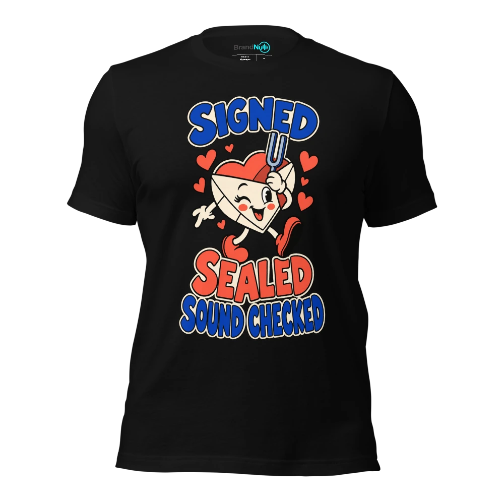 SIGNED SEALED SOUND CHECKED T-SHIRT
