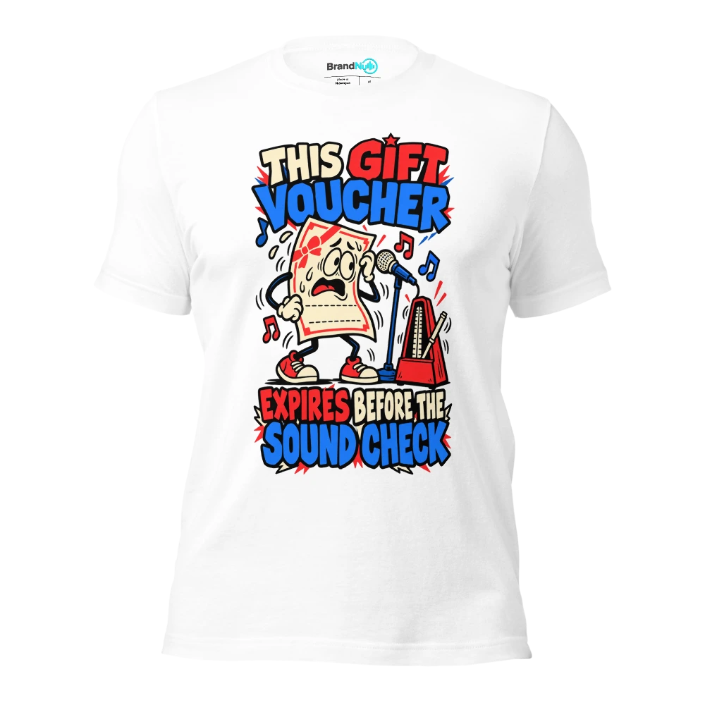 THIS GIFT VOUCHER EXPIRES BEFORE THE SOUND CHECK T Shirt White Front