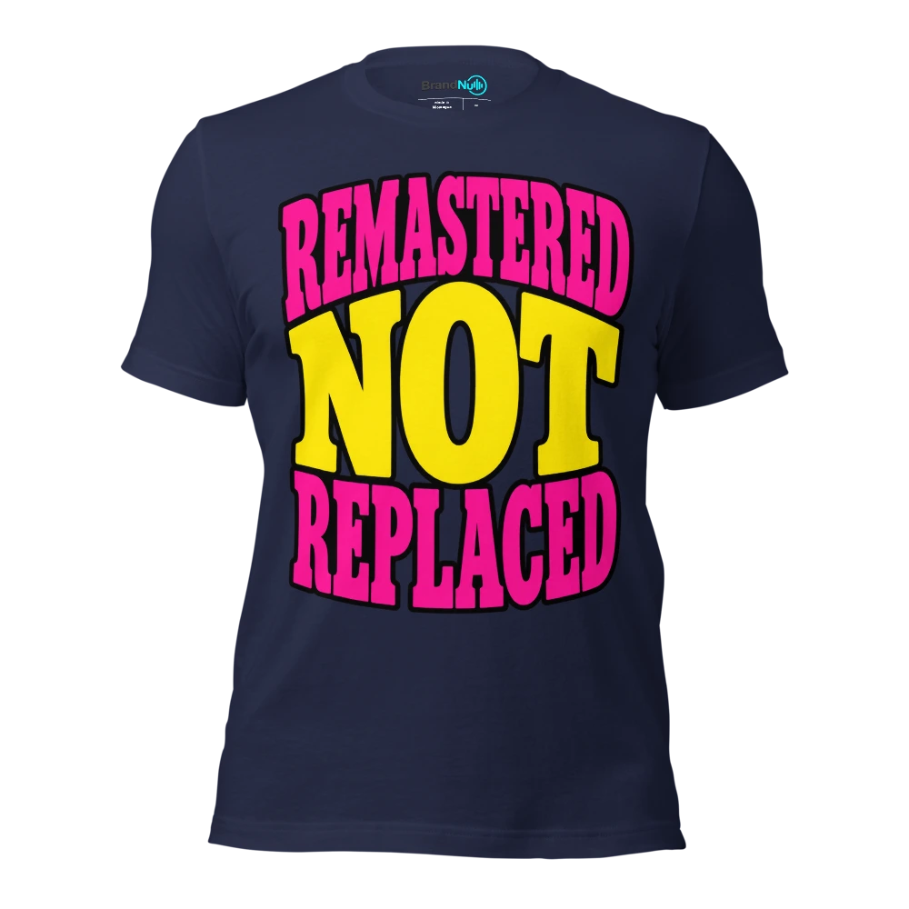REMASTERED NOT REPLACED T Shirt Navy Front