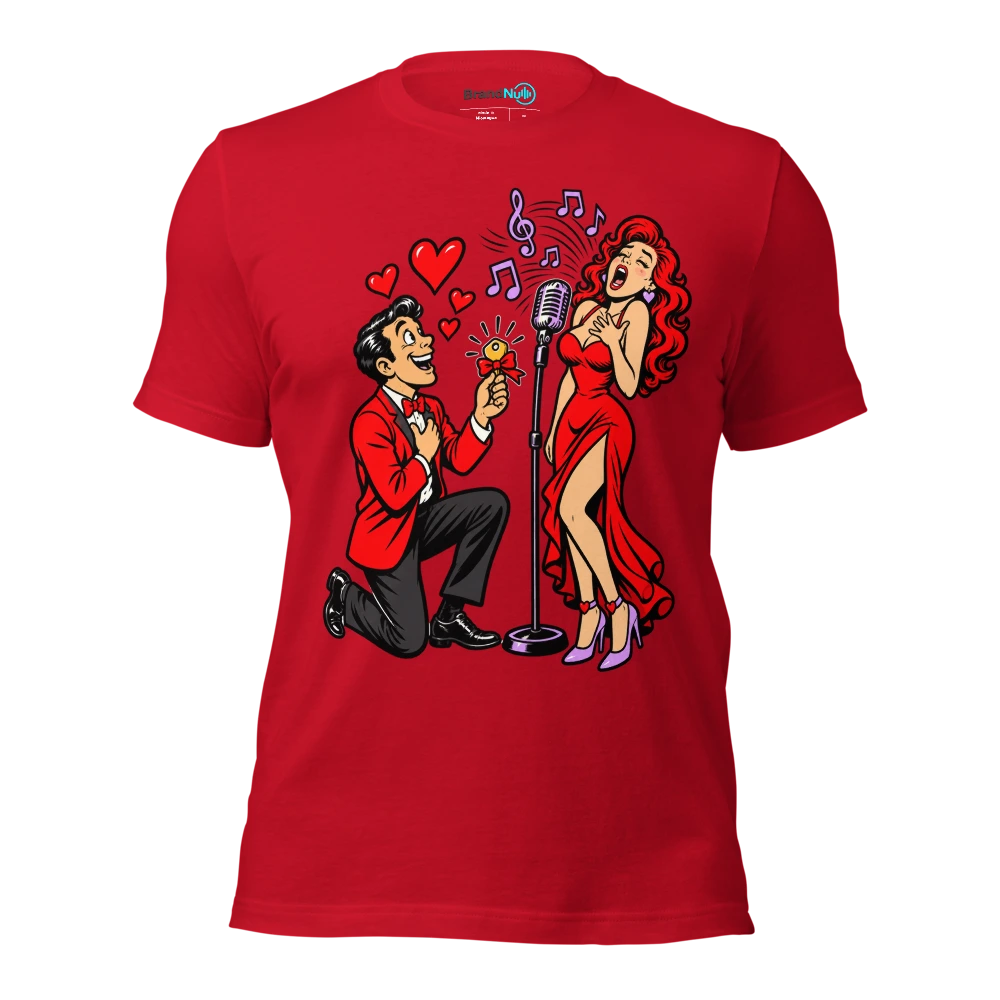 MY VALENTINE ASKED FOR A KEY CHANGE T Shirt Red Front