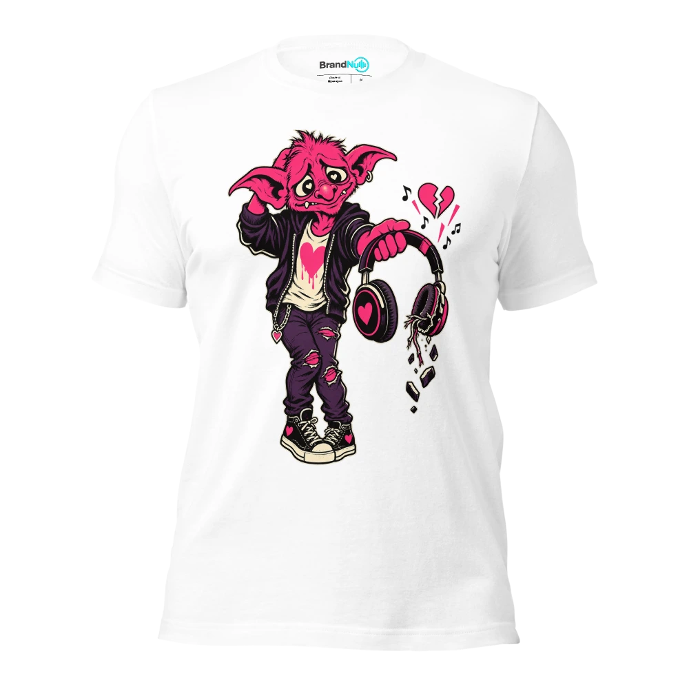 THE LOVE GOBLIN HAS FAILED THE VIBE CHECK T Shirt White Front