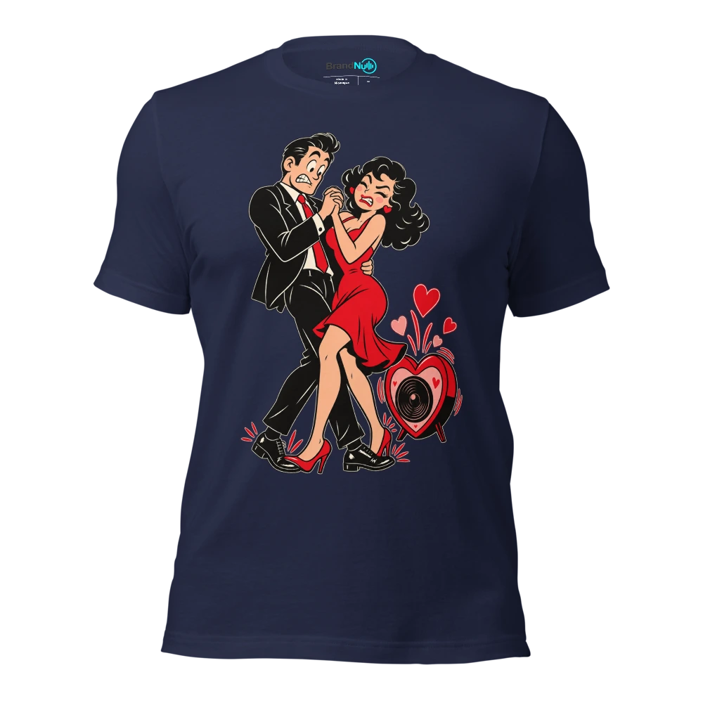 THE SLOW DANCE HAS EXPOSED OUR TIMING ISSUES T Shirt Navy Front