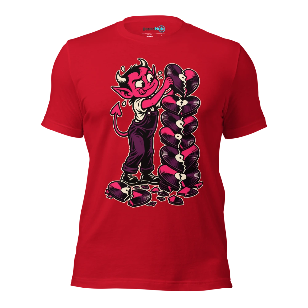 THE LOVE IMP HAS REORDERED THE SAD SONGS T Shirt Red Front