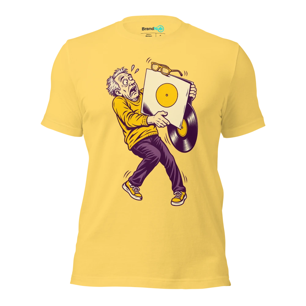 THE READING GLASSES HAVE FOUND THE WRONG TRACK T Shirt Yellow Front