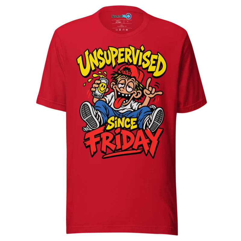 BrandNu Unsupervised Since Friday T-Shirt - Red