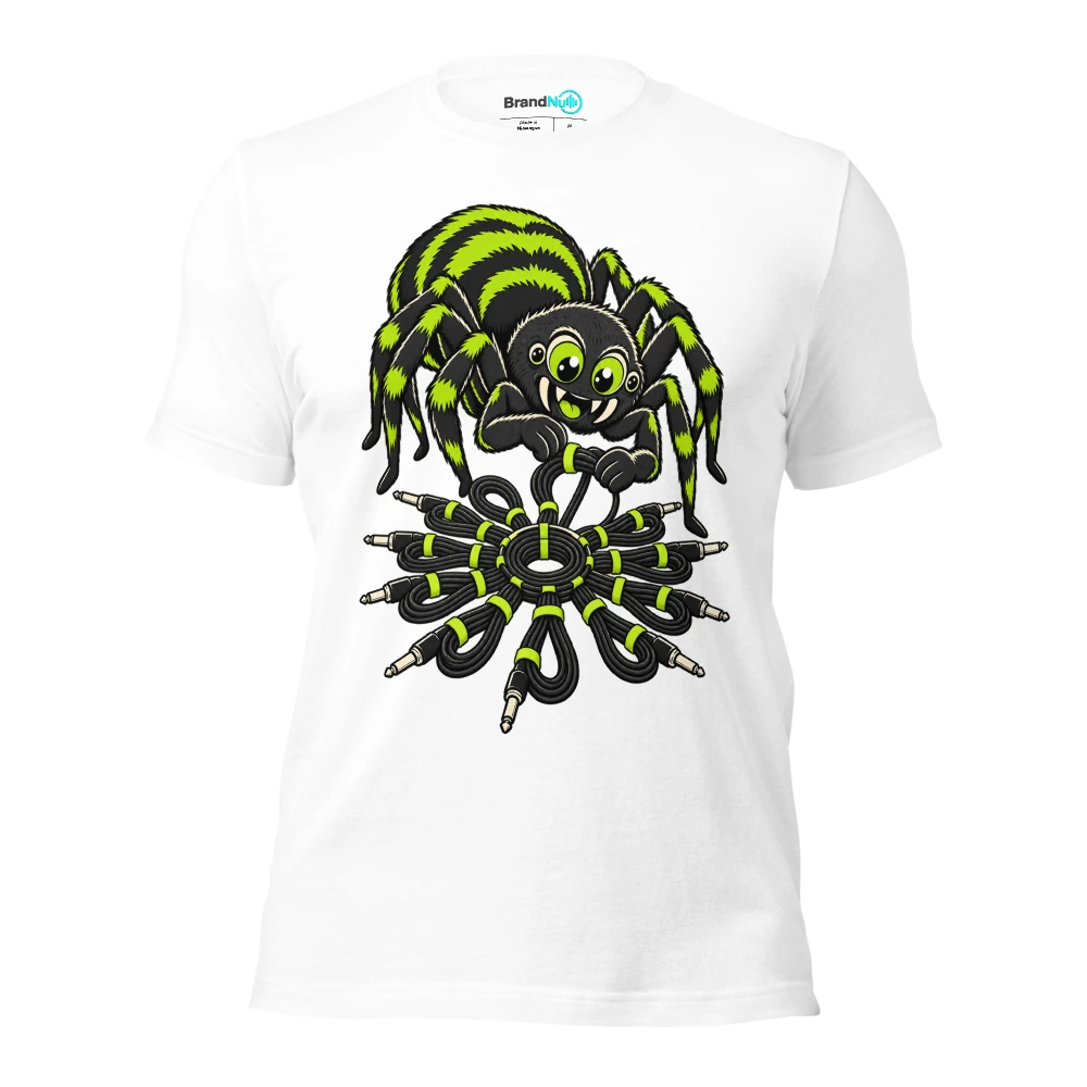 THE SPIDER HAS PERFECT CABLE MANAGEMENT T Shirt White Front