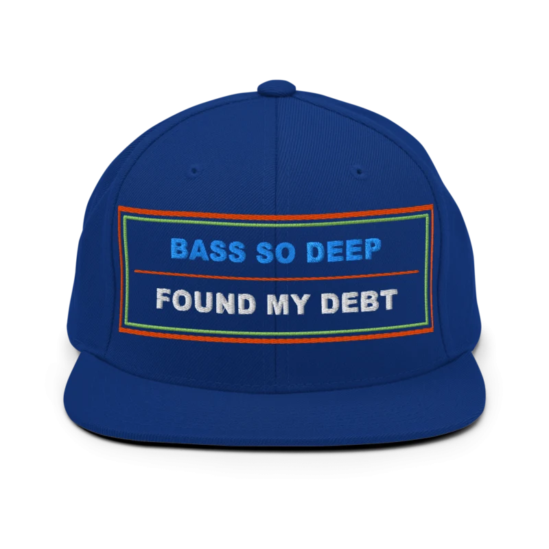 Bass So Deep Found My Debt Classic Snapback - Royal Blue