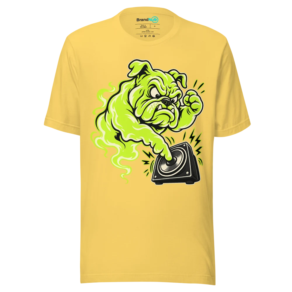 THE GHOST WANTS MORE BASS T Shirt Yellow Front
