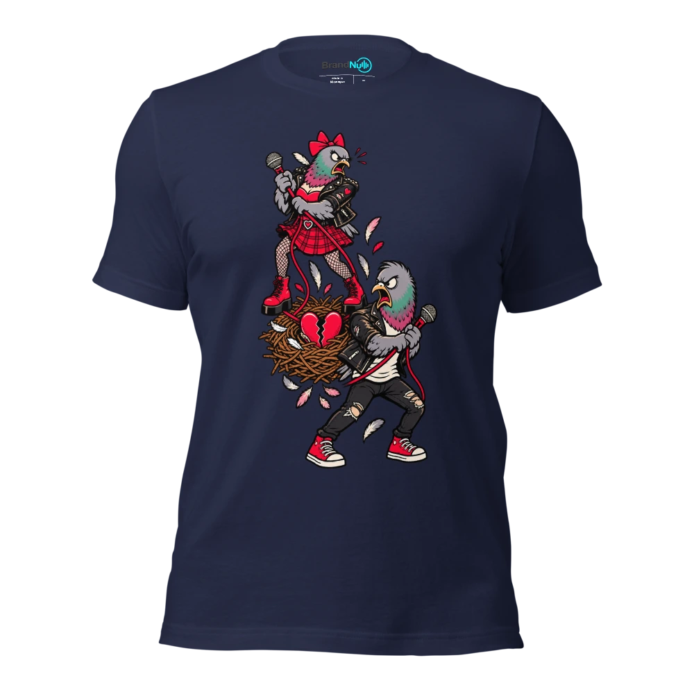 THE PIGEON PAIR HAS SPLIT OVER CREATIVE DIFFERENCES T Shirt Navy Front