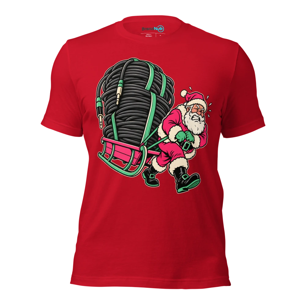 THE SLEDGE HAS BETTER CABLE STORAGE T Shirt Red Front