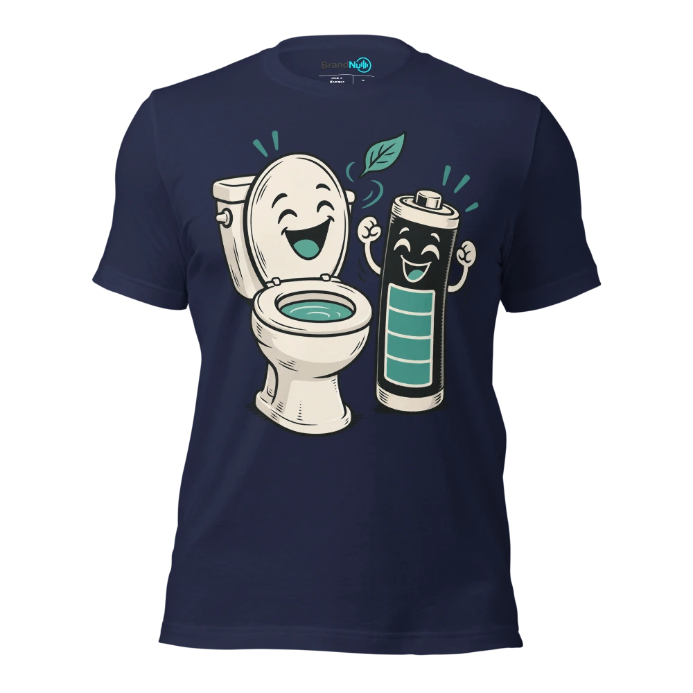 Thought I needed a BrandNu life. Turns out I needed a poo T Shirt Navy Front