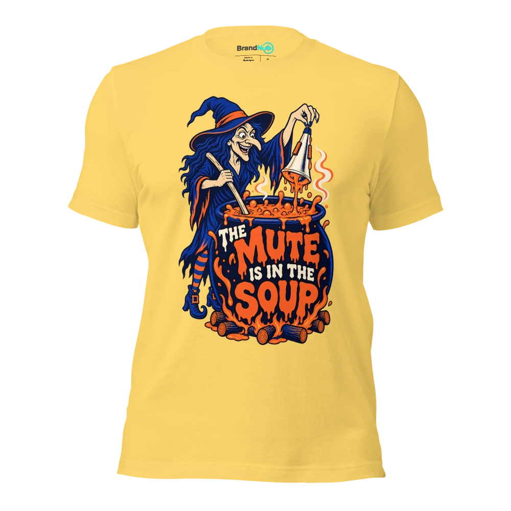 THE MUTE IS IN THE SOUP T Shirt Yellow Front