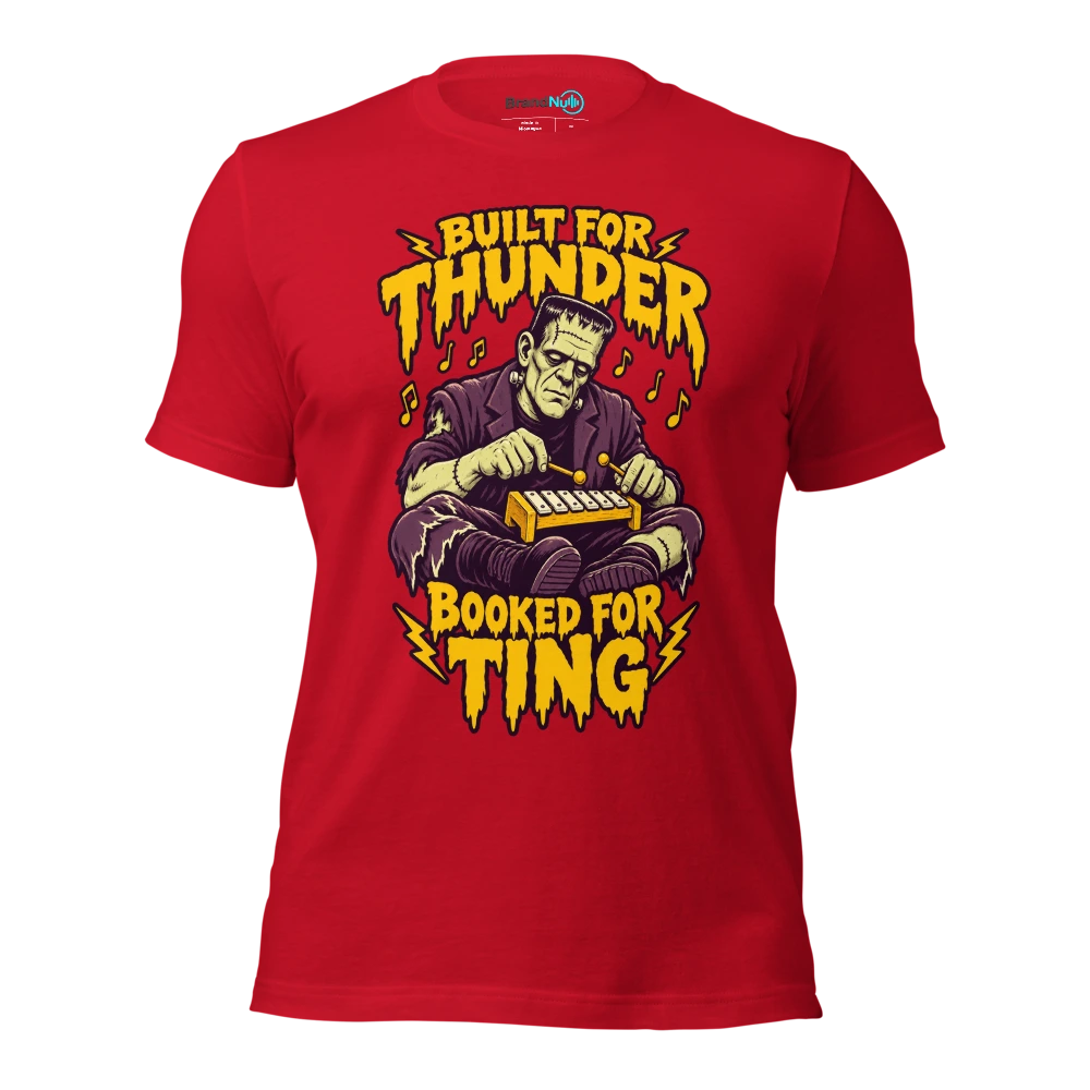 BUILT FOR THUNDER BOOKED FOR TING T Shirt Red Front