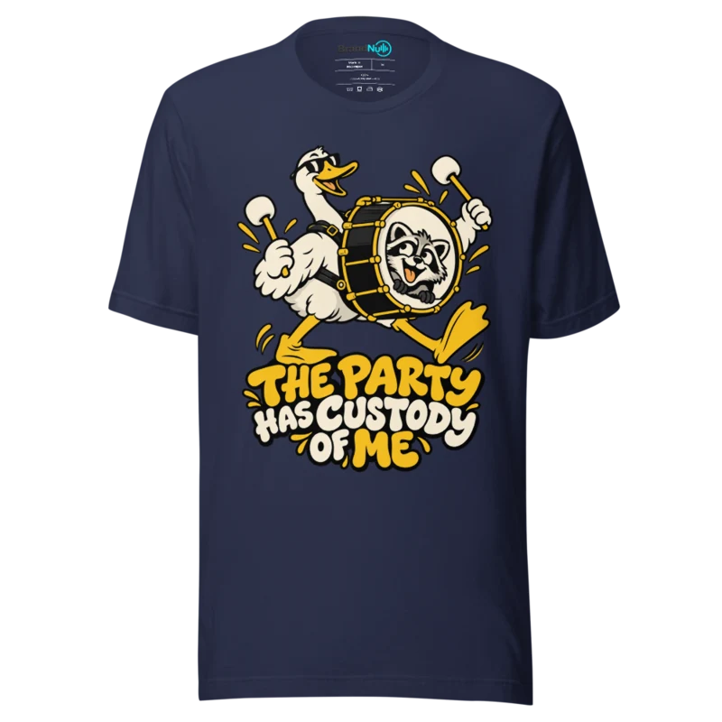 THE PARTY HAS CUSTODY OF ME T Shirt - Navy