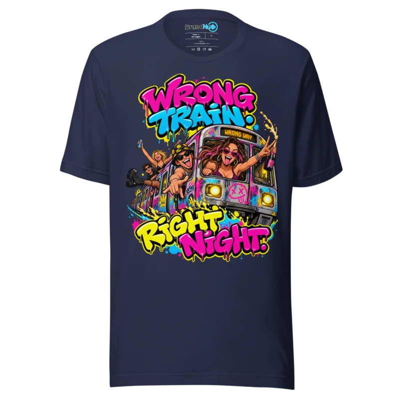 BrandNu Wrong Train. Right Night. T-Shirt - Navy