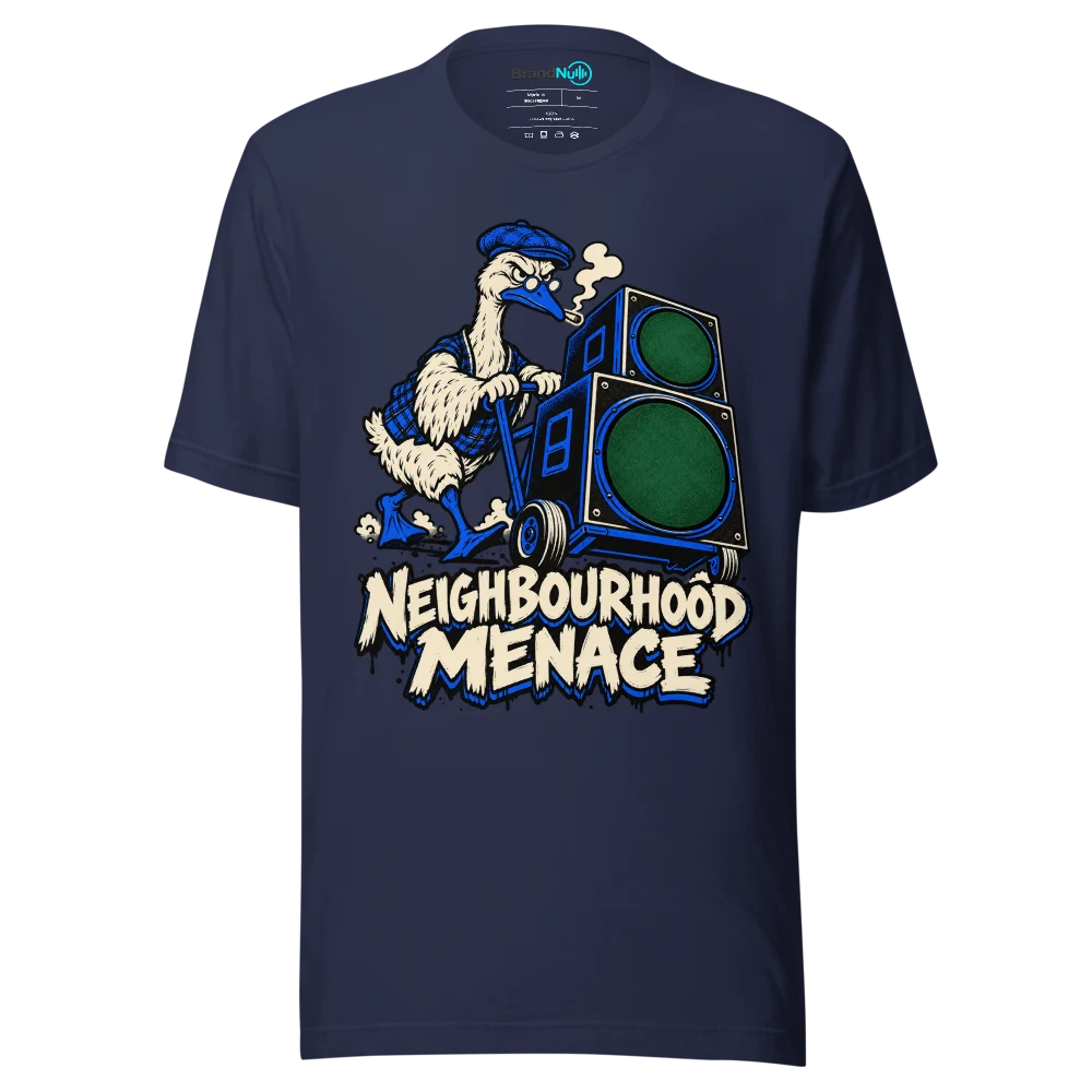 NEIGHBOURHOOD MENACE T Shirt Navy Front