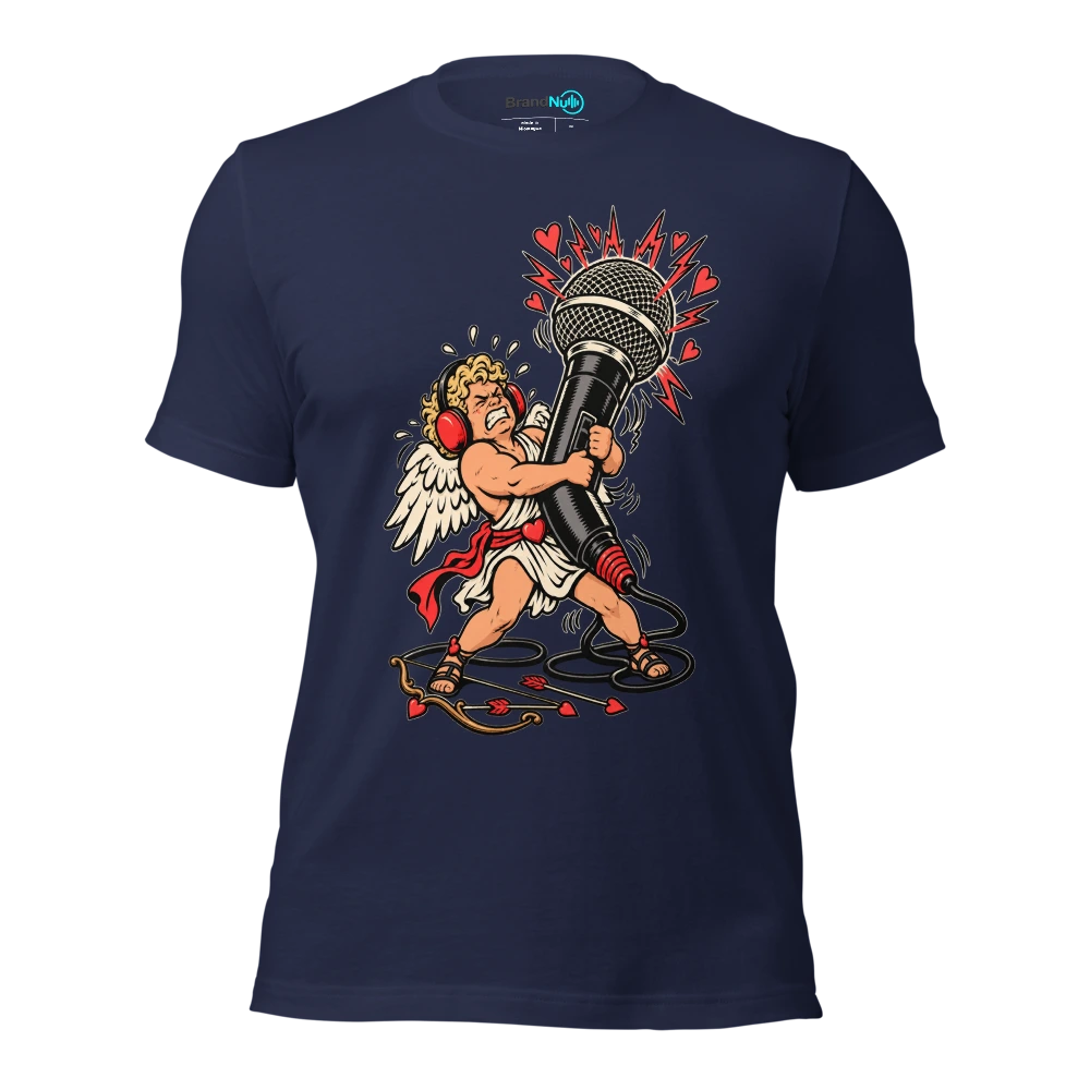 CUPID HAS TERRIBLE GAIN STAGING T Shirt Navy Front