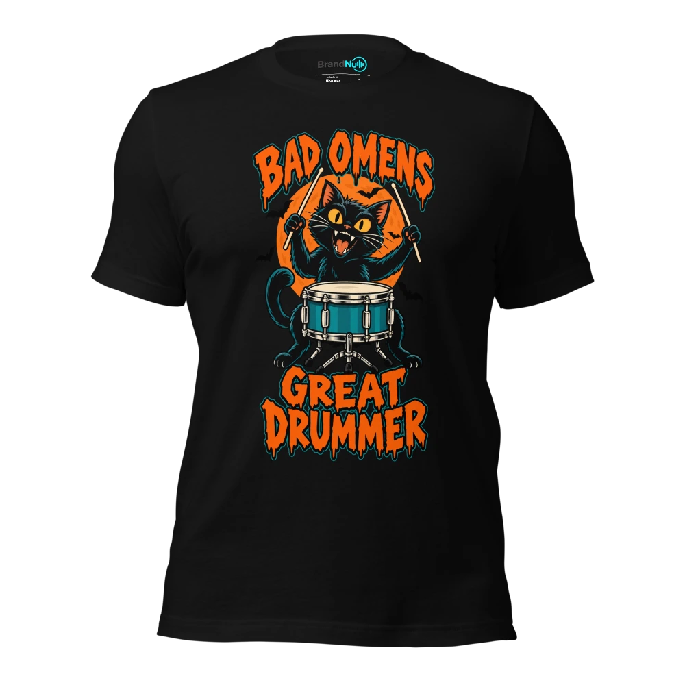 BAD OMENS GREAT DRUMMER T Shirt Black Front
