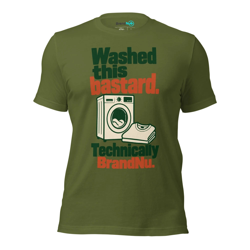 Washed this bastard. Technically BrandNu T Shirt Olive Front
