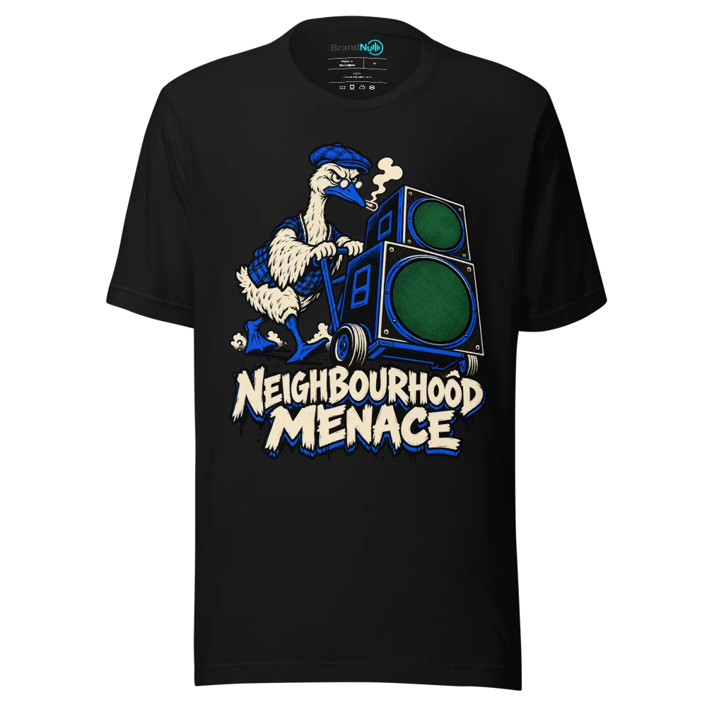 NEIGHBOURHOOD MENACE T Shirt Black Front