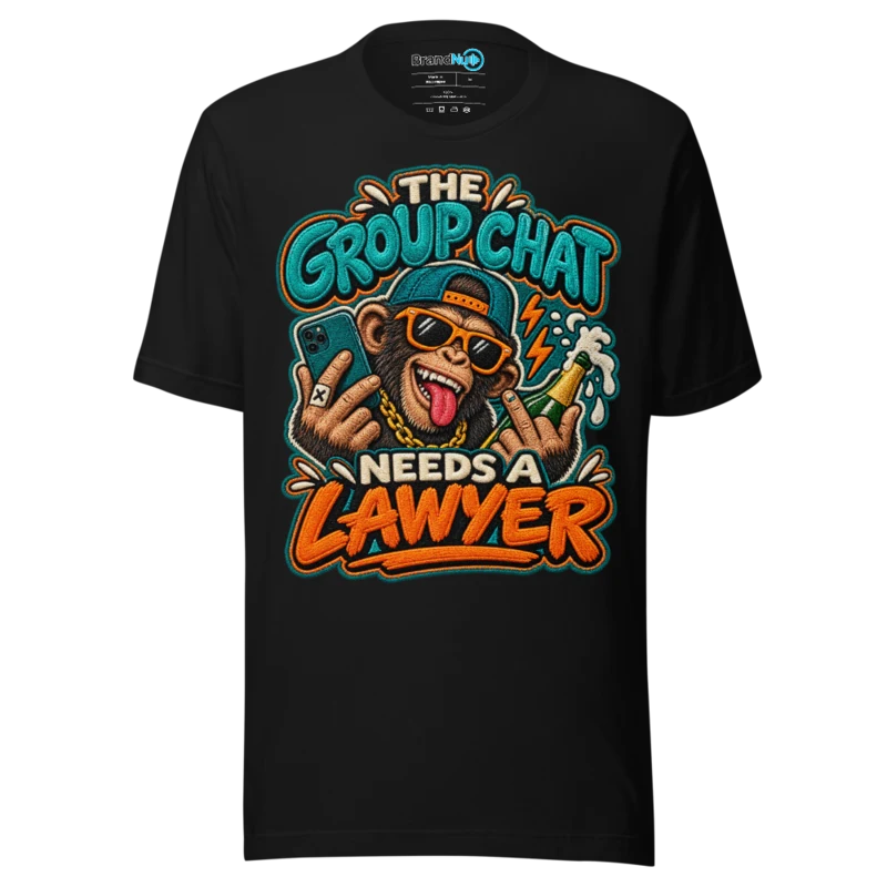 BrandNu The Group Chat Needs A Lawyer T-Shirt - Black
