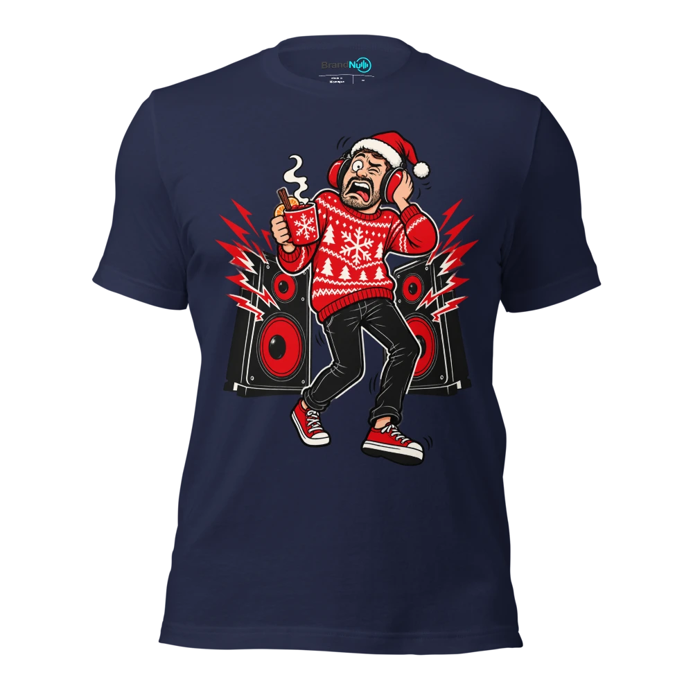 I CAME FOR MULLED WINE I LEFT WITH TINNITUS T Shirt Navy Front