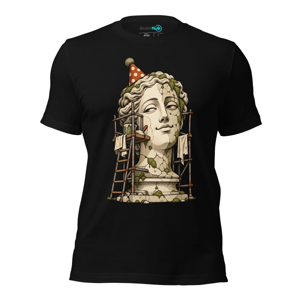 Feeling BrandNu. The face is a listed building T Shirt Black Front